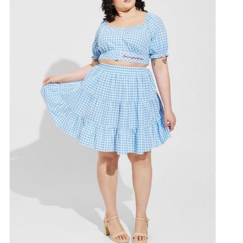 Torrid NWT Warner Bros Wizard Of Oz Poplin Top and Skirt Set Halloween Costume - Picture 5 of 11